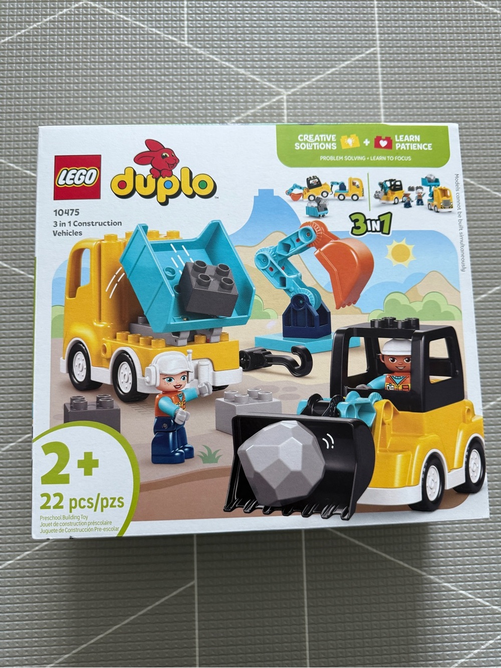 LEGO DUPLO 3-in-1 Construction Vehicles Set